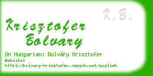 krisztofer bolvary business card